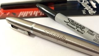 Sharpie Stainless Steel Fine Point Permanent Marker Review and Demonstration