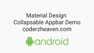 (DEMO) Material design Collapsable AppBar/ToolBar - coderzheaven.com