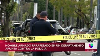 Policia rodea a hombre atrincherado con un arma en Hillcrest