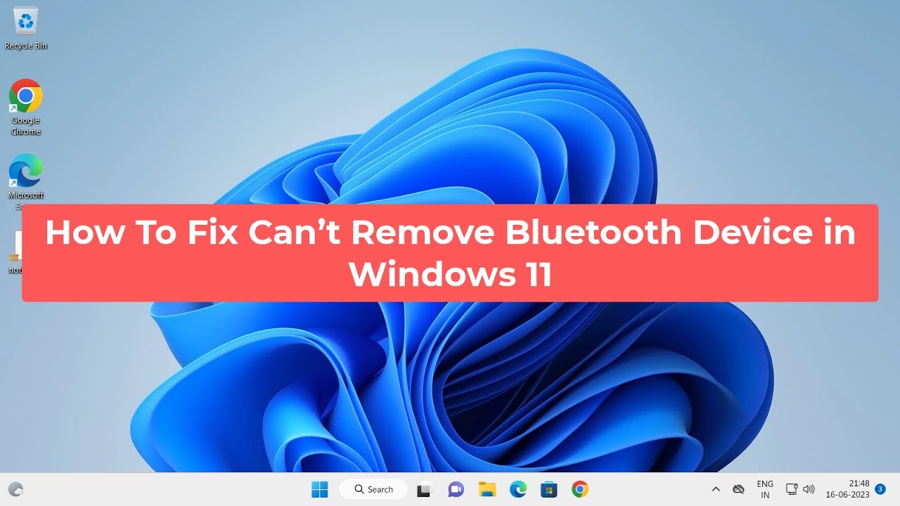 How To Fix Can’t Remove Bluetooth Device In Windows 11 - YouTube