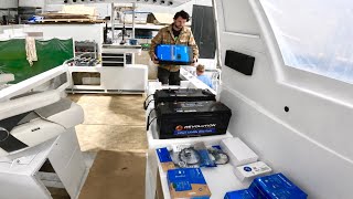 INSTALLING The Best 12/24 VOLT Battery System In Our Boat | Boat Renovations Pt 7
