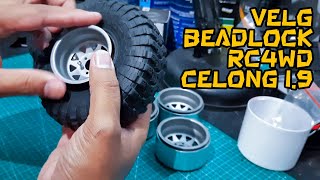 #JAJANRC Pasang Ban Maxxis Trepador di Velg RC4WD 5 lug deep dish beadlock Celong 1.9