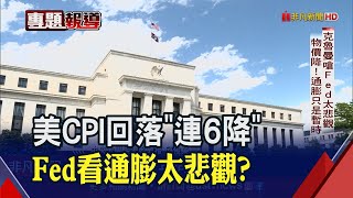 美CPI回落通膨降溫\