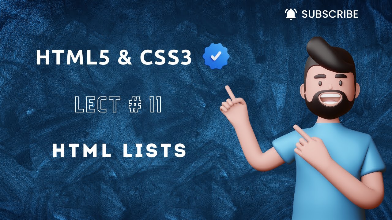 HTML Lists - Lecture # 11 - Html5 CSS3 Tutorial In Hindi ...