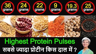 High Protein Pulses | सबसे ज्यादा प्रोटीन किस दाल में होता है | Highest Protein Foods Vegetarian |
