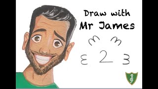 Draw with Mr James - How to draw a peacock