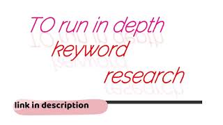 to run in depth keyword research 👨🏿‍💻🔏  #shorts