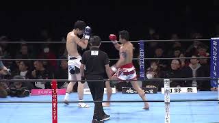 2019/2/24第４回ＫＯＤＯ-魂動-【WPMF日本フェザー級】３分３R 延長なし　ダウサコン・モータッサナイ（WSRフェアテックス）VSREITO BRAVELY（BRAVELY GYM）