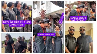 Ay Makun's ex wife ,Mabel Makun surrounded by Friends as she b..uried her mother ,Ay criticized.