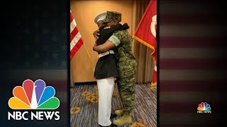 Father Honors Son With Emotional Military Salute | NBC Nightly News