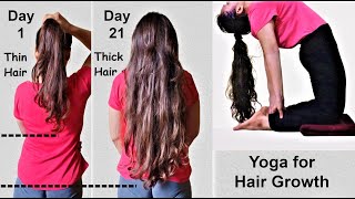 See i turned my Thin Hair to Thick Hair in 20 Days | Yoga for Hair Growth & Long Hair, Stop Hairfall