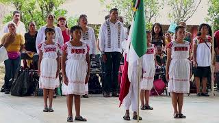 Honores a la bandera e Himno Nacional en NAHUATL | HUASTECA