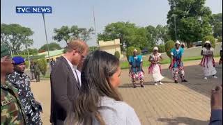 WATCH: Prince Harry Arrives Kashim Ibrahim House, Kaduna State