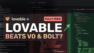 Lovable : This FREE AI Coder BEATS V0 \u0026 Bolt? (Generate Full Stack Apps!)