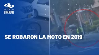 Falsos policías que asaltaron a empresario en Bogotá se movilizaban en moto robada al Ejército
