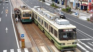 広島電鉄　3800形 3809編成 路面電車　ひろでん 本川町電停～十日市町電停