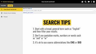 MyDelta Class Search Overview