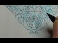 adult colouring tutorial blue heart from 2022 johanna basford weekly planner secret garden