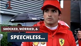 Carlos Sainz Live Reaction on Lando Norris Crash *HE'S SO WORRIED* | Belgian GP