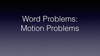 Word Problems : Motion Problems (Tagalog Math) Civil Service Exam