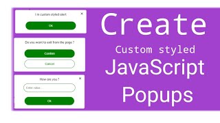 Custom styled JavaScript alert popups box | JavaScript tutorials | Web Code