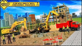Lego Construction Site (Skyscraper Building, Mobile Crane, Excavator)