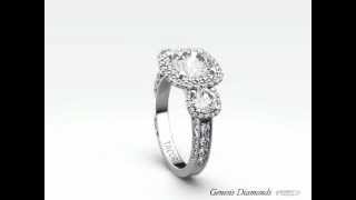 Tacori Blooming Beauties HT2524CU Halo Prong Engagement Ring