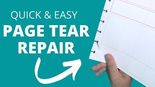 How to Repair a Happy Planner Page Tear - Tips & Tricks for Planning on a Budget