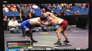 Cody Phippen (Air Force) vs Alex Mackall (Iowa State) 2020 Big 12 Wrestling Semifinals