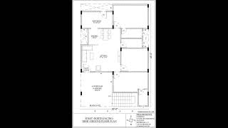 30’x45’ ~NORTH facing ~3BHK ~Ground floor ~House plan