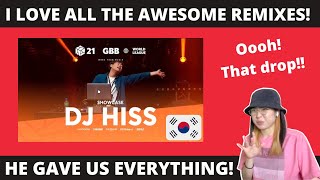 REACTION to DJ Hiss 🇰🇷 | GRAND BEATBOX BATTLE 2021: WORLD LEAGUE | Showcase + The drop tho! 🤩