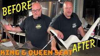 Custom King & Queen Chopper Seat Build | Step-by-Step Foam & Upholstery Process
