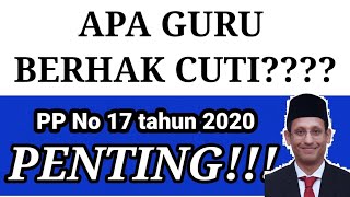 apakah guru berhak mendapat cuti?