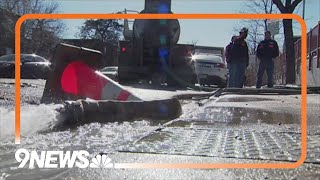 Denver Water crews respond to water main break, fills parking garage with water