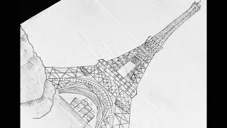 How to draw the EIFFEL TOWER very easily