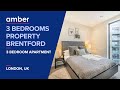 Room Tour | 3 Bedrooms Property Brentford, London | Student Accommodation in UK | amber