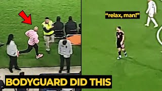 Funny moment when Messi's bodyguard runs like a touchline referee | Football News Today