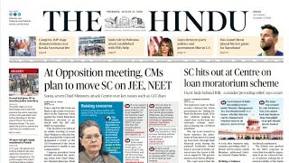 27 August 2020 | The Hindu Newspaper Analysis | Current affairs 2020 #UPSC #IAS #Todays The Hindu