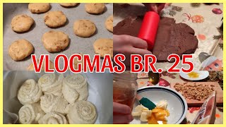 Vlogmas 25/31🎄Božićni kolačići sa medom, Ruža pogača, Mini Dm i food haul, Napokon sneg