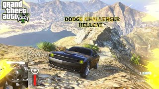 2022 Dodge Challenger SRT Hellcat | MAFIA GANG CONVOY | GTA 5 | Steering wheel gameplay