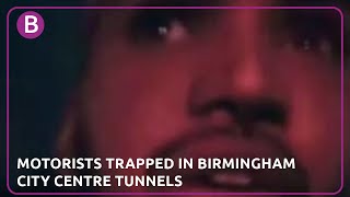 Motorists trapped in Birmingham city centre tunnels as 'wedding party' walk around and light flares