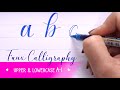 FAUX CALLIGRAPHY alphabet - a-i ✍️ Part 2 of 4