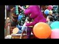 barney comes to life waiting for santa