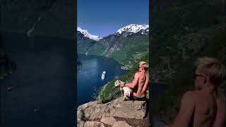 Above my favorite fjord #norge #norway #nature #westie #hiking #geiranger #mountains #trekking