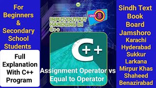 Assignment Operator vs Equal to Operator
