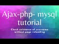 AJAX, Javascript, PHP, MySQL Tutorial