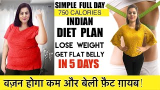 How To Lose Weight & Belly Fat in 5 Days ?  750 Calorie Easy Diet Plan To Lose Weight Fast In Hindi