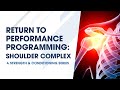 Return to Performance: Shoulder Complex