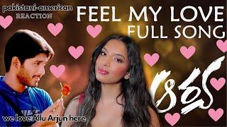 FEEL MY LOVE Song Reaction | Arya Songs Telugu | Allu Arjun Hits | Aditya Music Telugu @AlluArjun