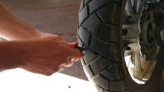 How to plug a punctured tire on a Honda cb500x 2019